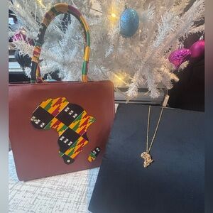 African Print Tote Purse